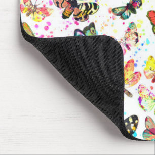 Mousepad Borboletas Cute Trendy em Aquarela