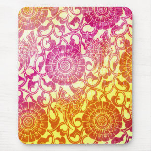 Mousepad Borboletas de Nouveau - por do sol brilhante