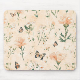 Mousepad Borboletas de Pêssego Floral