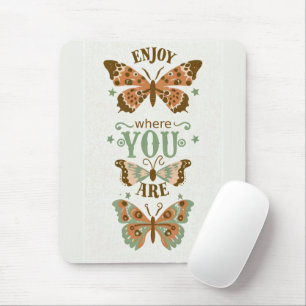 Mousepad borboletas do núcleo de casacos apreciam onde você