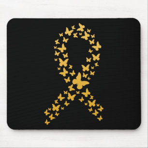 Mousepad Borboletas Douradas e bonitas Cancer de infância d