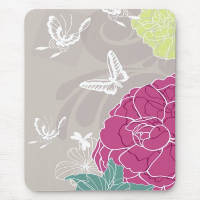 Mousepad Borboletas e flores (Frente)