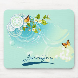 Mousepad Borboletas e flores