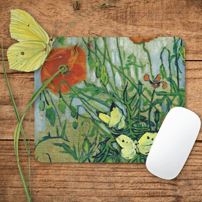 Mousepad Borboletas e papagaios Vincent van Gogh (Criador carregado)