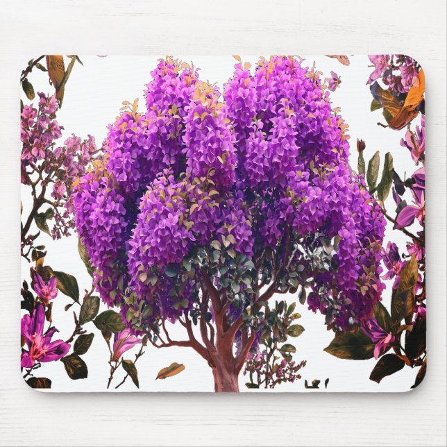 Mousepad Borboletas e ramificações de Mouses pads de árvore (Frente)