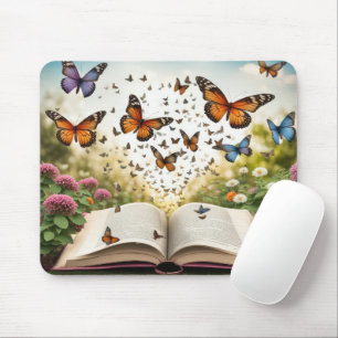 Mousepad Borboletas Explosivas do Livro Aberto