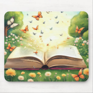Mousepad Borboletas Explosivas do Livro Aberto
