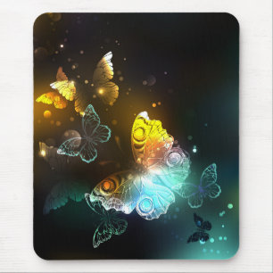 Mousepad Borboletas luminosas e borboletas noturnas