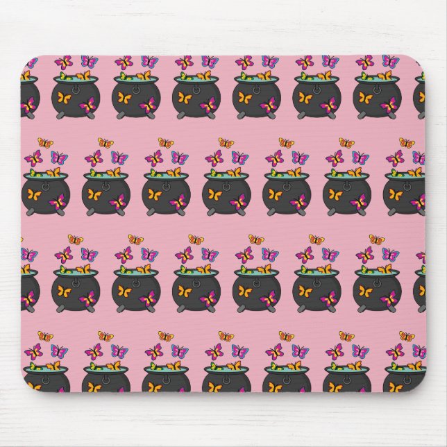 Mousepad Borboletas mágicas de caldeirão (Frente)