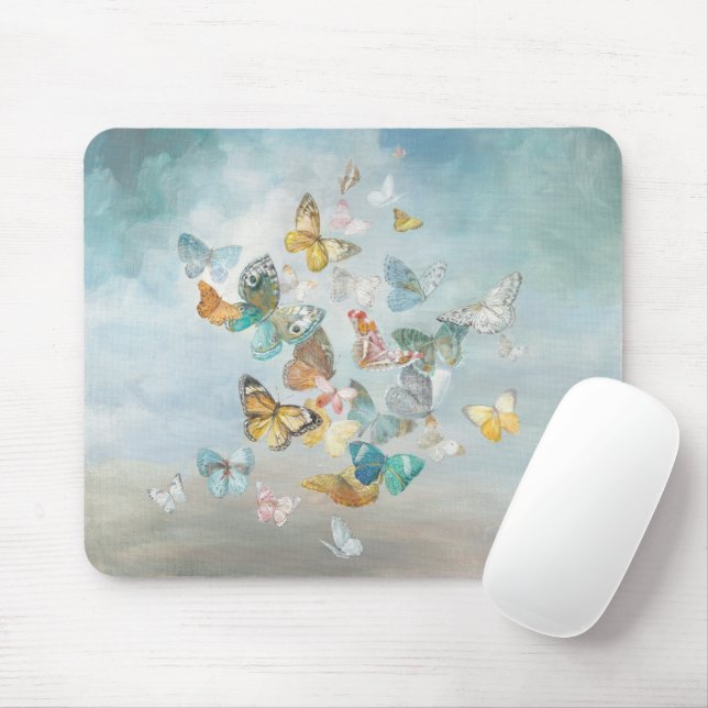Mousepad Borboletas nas nuvens (Com mouse)