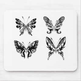 Mousepad Borboletas Pretas E Brancas