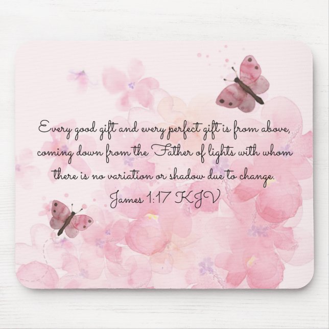 Mousepad Borboletas Rosa (Frente)