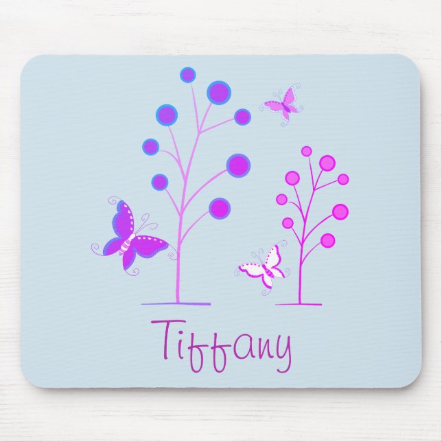 Mousepad Borboletas roxas e azuis (Frente)