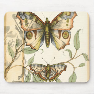 Mousepad Borboletas Tandem Sobre Folhas Verde