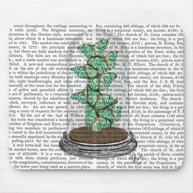 Mousepad Borboletas verdes na barra 2 (Frente)