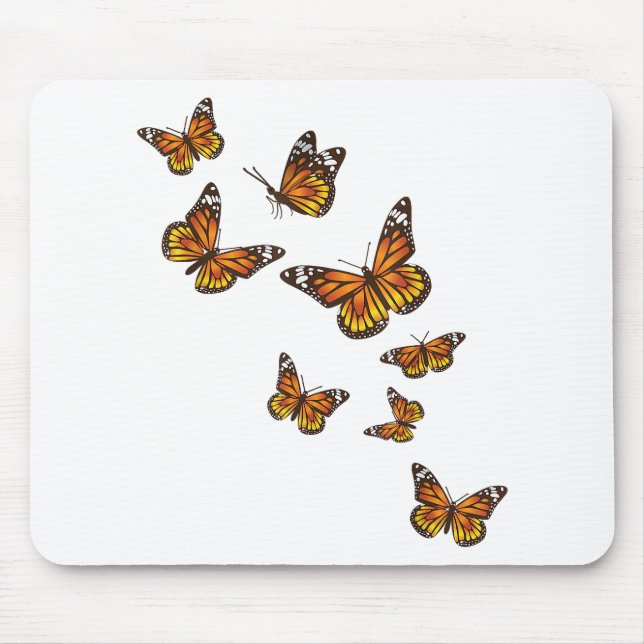 Mousepad Borboletas Voadoras - Jardineiro Borboleta-Pente E (Frente)