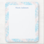 Mousepad Borda azul e rosa do Pastel<br><div class="desc">Divertido,  fofo e simples bocal com bordas azuis e cor-de-rosa. Personalize-o com um nome. Perfeito como presente de Natal,  aniversário ou final de ano para seus entes queridos,  amigos,  família,  professores,  colegas,  oficiais ou colegas de classe.</div>