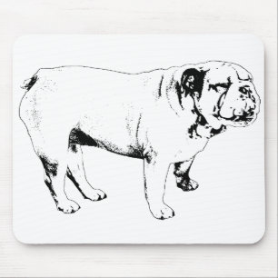 Mousepad borda firme, bulldog