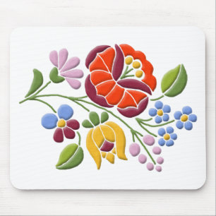Mousepad Bordado de Kalocsa - Arte Folk Húngara