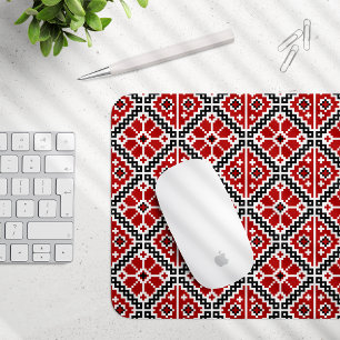Mousepad Bordado Étnico Eslavo, Tradicional Balcânico