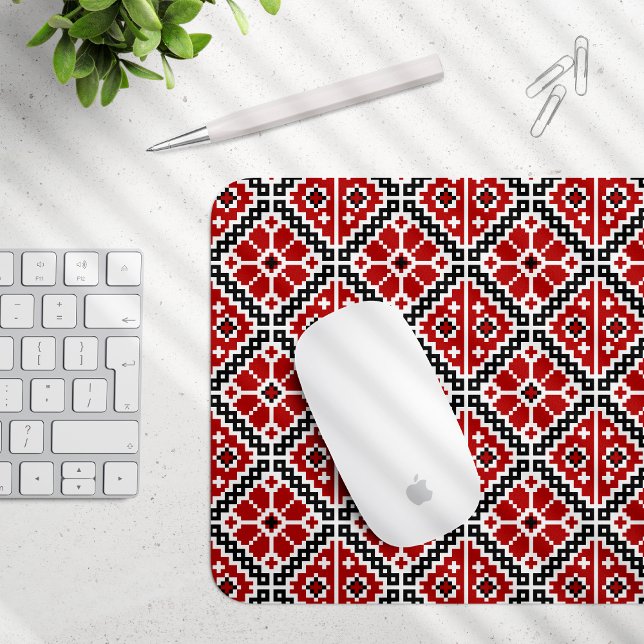 Mousepad Bordado Étnico Eslavo, Tradicional Balcânico (Criador carregado)