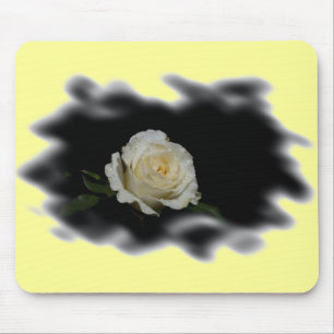 Mousepad Bordas queimadas de rosa branca