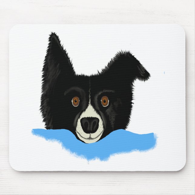 Mousepad Border collie enfrenta (Frente)