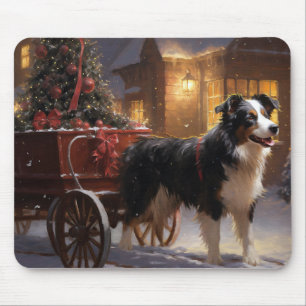 Mousepad Border Collie Temporada de Natal