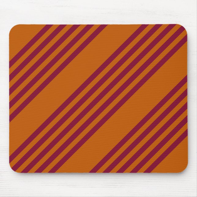 Mousepad Borgonha vermelha e laranja queimada, 5 trilhas. (Frente)