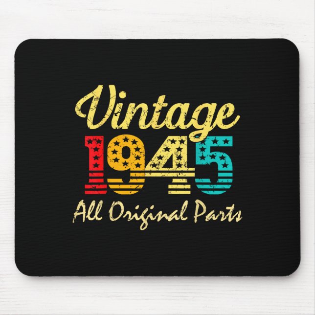 Mousepad Born In 1945 80 Years Old Made In 1945 80th Birthd (Frente)
