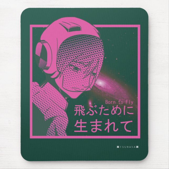 Mousepad "Born to Fly" Vaporwave (Frente)