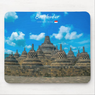 Mousepad Borobudur, Indonésia - Antigo Templo Budista