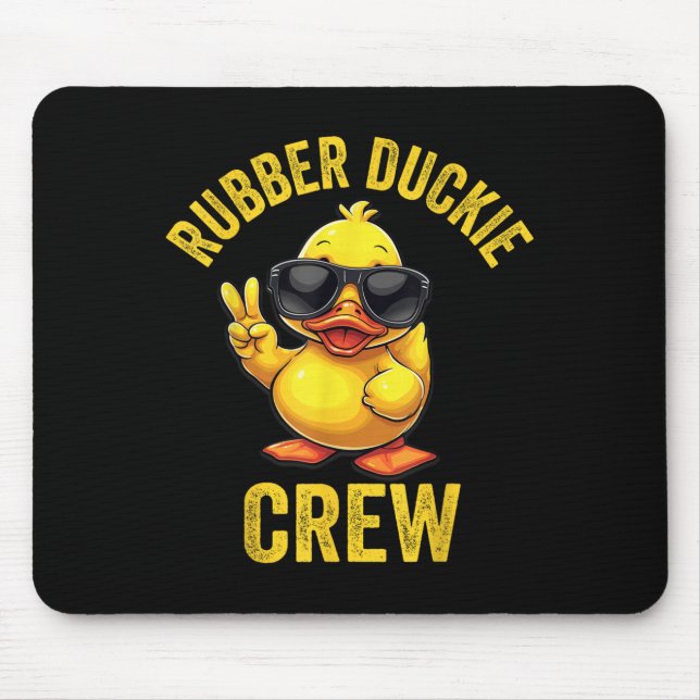 Mousepad Borracha Engraçada Pato de Borracha Cruzado (Frente)
