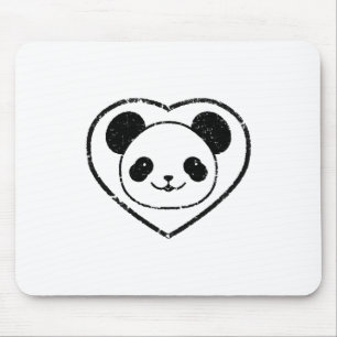 Mousepad Borracha Espetada Urso De Panda E Coração