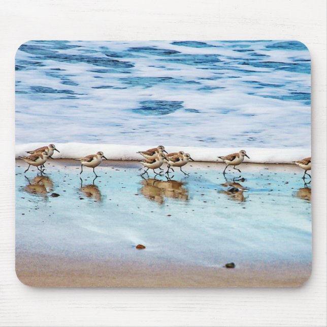 Mousepad Borrelhos que funcionam ao longo da praia (Frente)