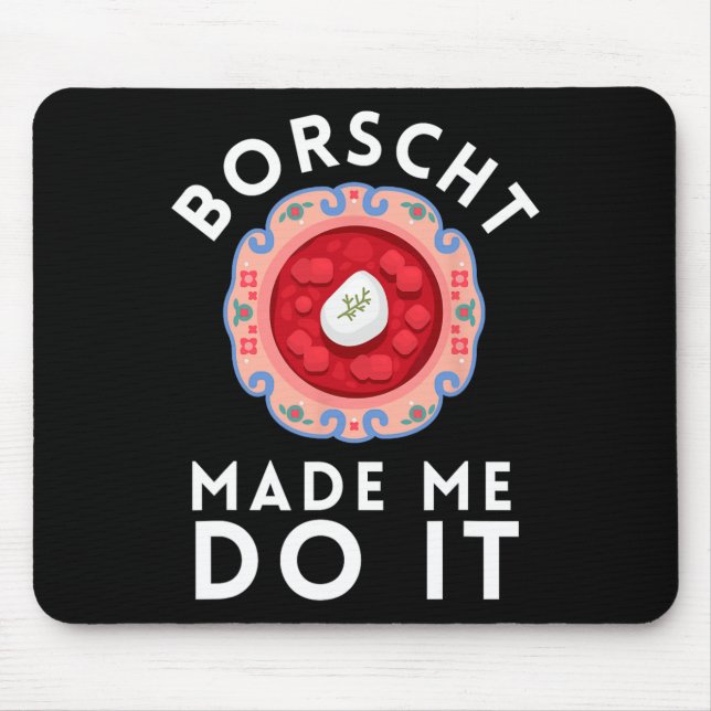 Mousepad Borschtsch Beterraba Borscht Ucraniano 5  (Frente)