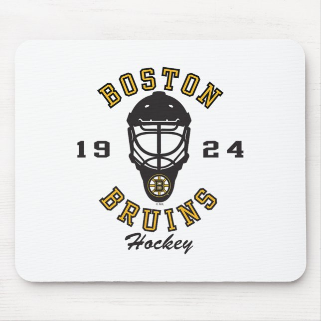Mousepad Boston Bruins Hockey Mask Gray Officially Licensed (Frente)