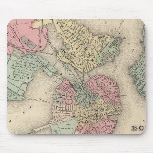 Mousepad Boston e Cidades Adjacentes (Frente)