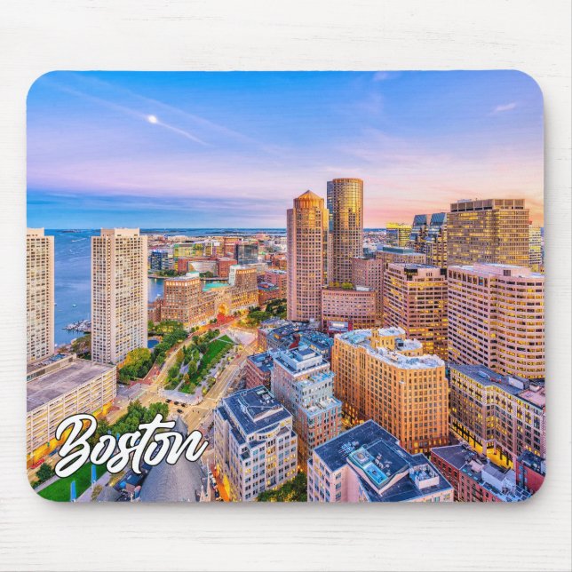 Mousepad Boston Skyline, Massachusetts, EUA (Frente)