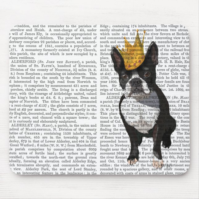 Mousepad Boston Terrier E Crown (Frente)