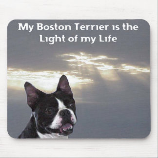 Mousepad Boston Terrier: Luz de minha vida