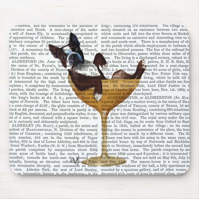 Mousepad Boston Terrier no Cocktail Glass 2 (Frente)