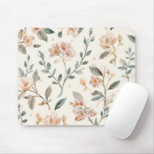 Botânica Aquarela de Flor Silvestre Suave Neutra S