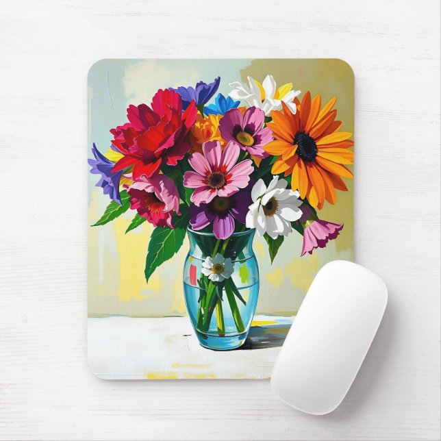 Mousepad Botânica Floral Bonita   (Com mouse)