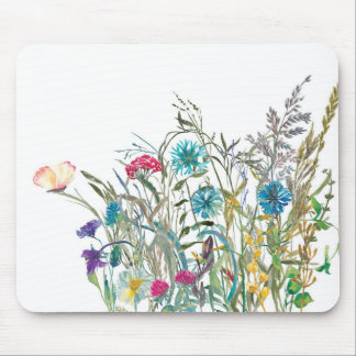 Mousepad Botânica Floral de Mouse de Verão de Flor Selvagem