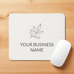 Mousepad Botânico Minimalista Neutro para Pequenas Empresas