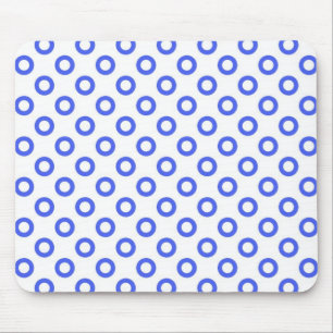 Mousepad botão branco do mouse círculo azul