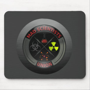 Mousepad Botão de união louco lustroso do cientista