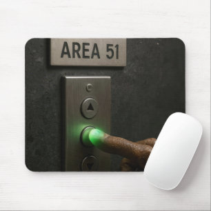 Mousepad Botão do Elevador da Área 51