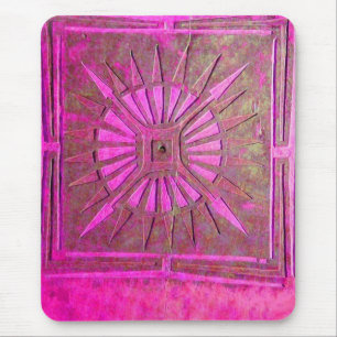 Mousepad BOTÃO ESTRELA cor-de-rosa, Fúchsia Preta, Monogr